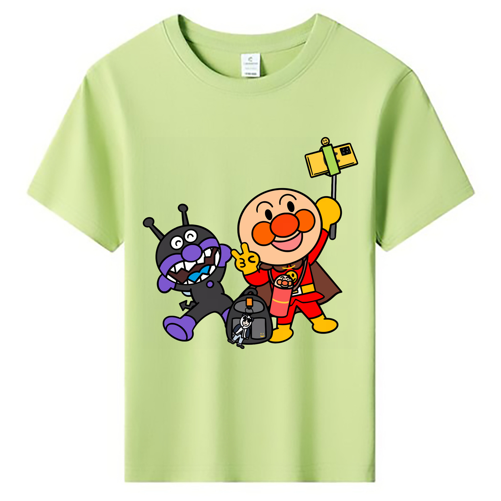 （画像用） アンパンマン Anpanman 綿100％キッズTシャツ（フロントプリント）